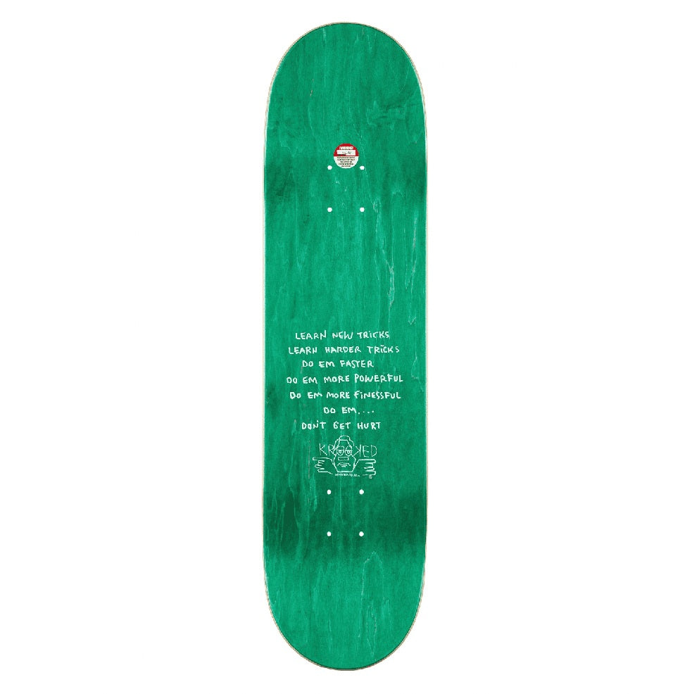 Krooked Una Molti Demetional White Skateboard Deck 8.28"
