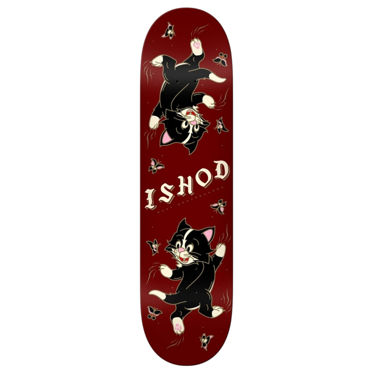 Real Ishod Kitten Scratch Twin Tail Skateboard Deck 8.25"