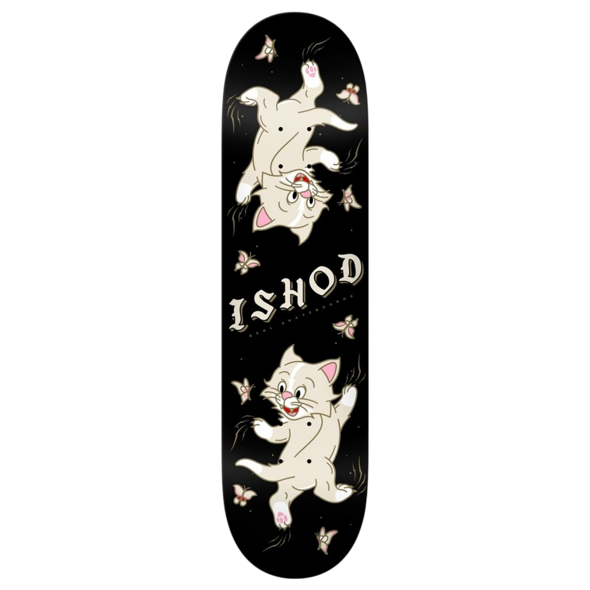 Real Ishod Kitten Scratch Twin Tail Skateboard Deck 8.5"