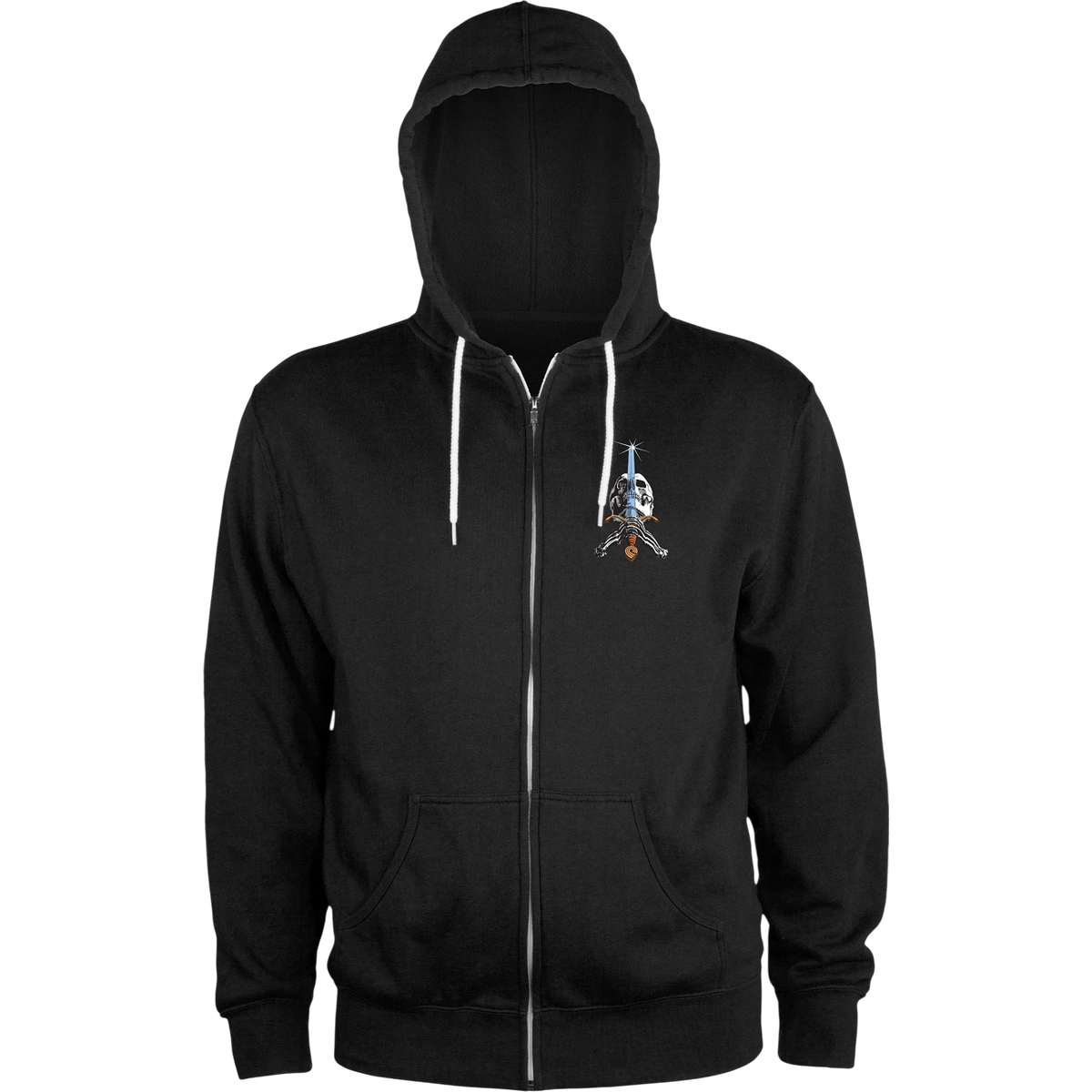 Powell Peralta Zip-Up Hoodie Skull & Sword - Black