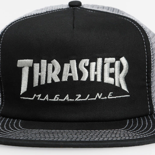 Thrasher Magazine Embroidered Logo Cap - Black/Grey