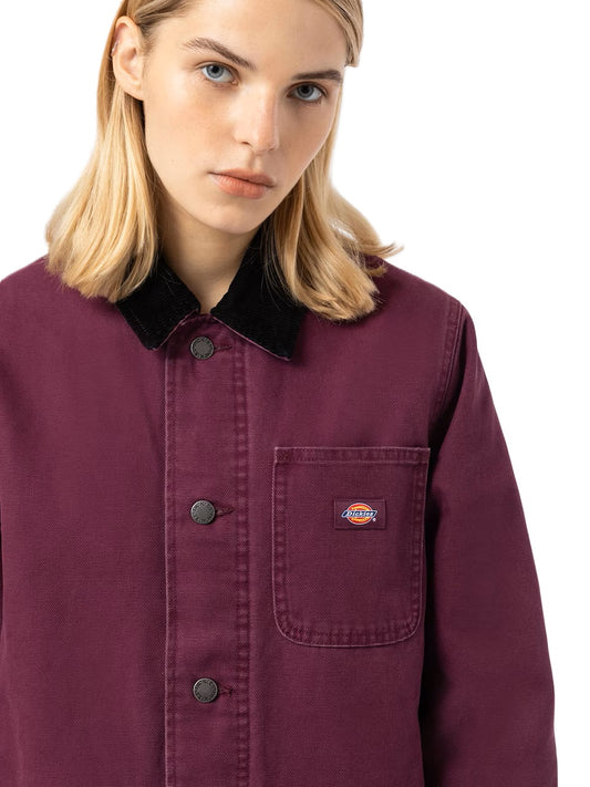 Casaco Dickies Duck Canvas Chore Lined Women Roxo
