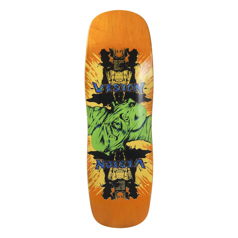 Vision Double Vision Orange Old School Skateboard Deck 9.5"