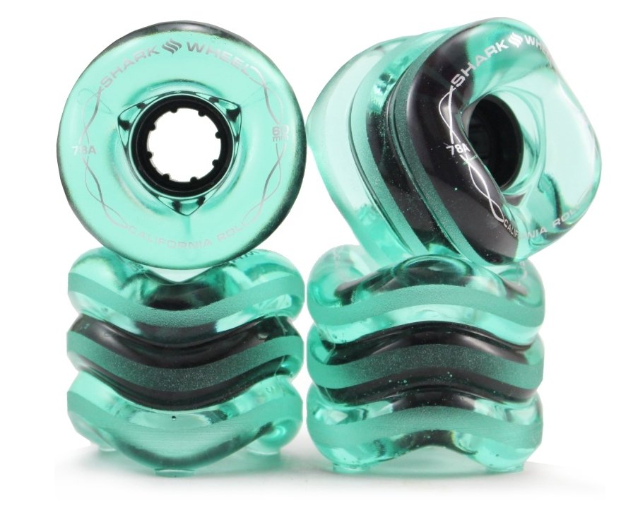 Shark Wheels California Roll Transparent Emerald 60mm 78A Wheels
