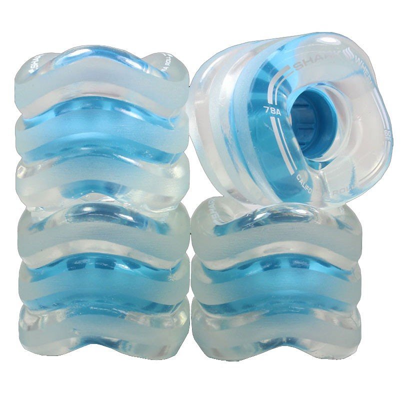 Shark Wheels California Roll Clear/Blue Core 60mm 78A Wheels