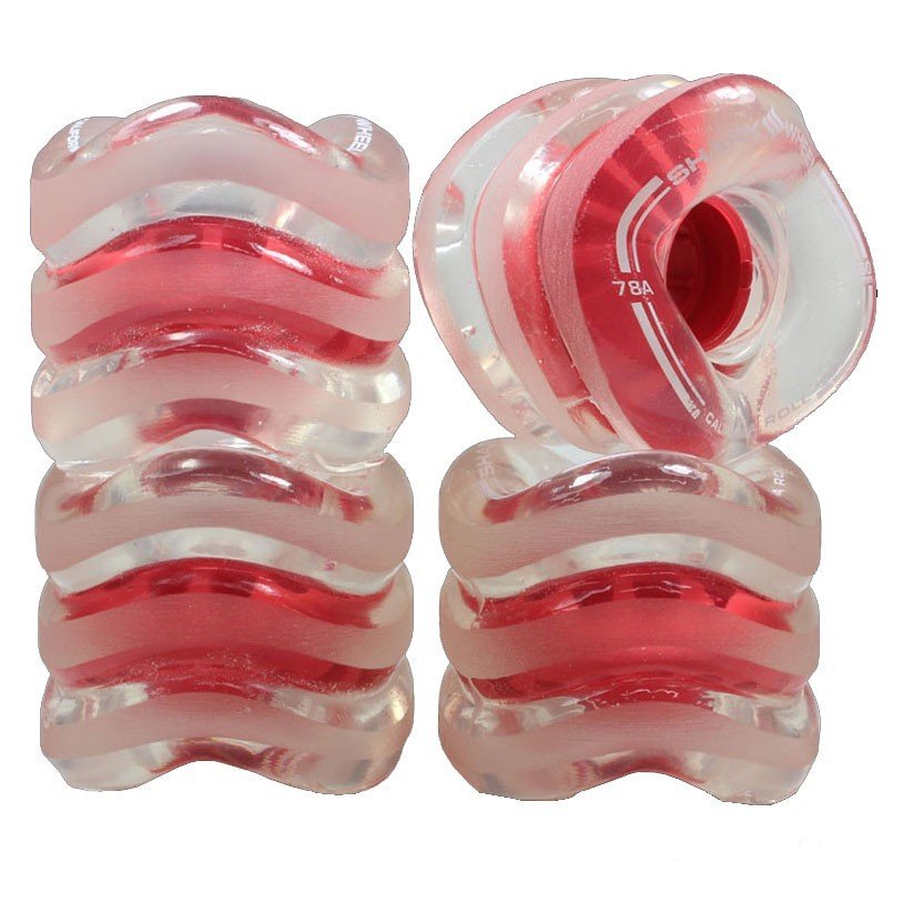 Shark Wheel California Roll Clear/Red Core 60mm 78A Wheels