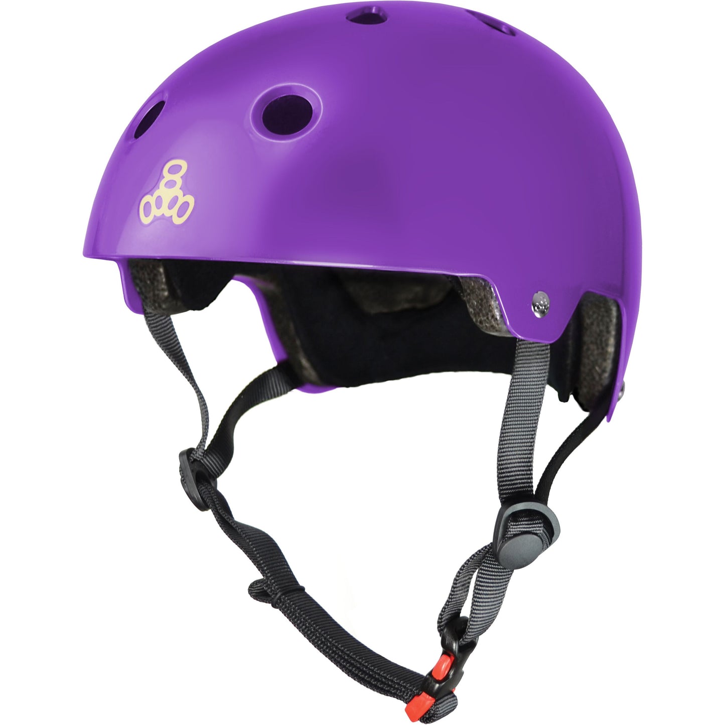 Triple Eight Purple Glossy Dual Certified Helmet - EPS Liner