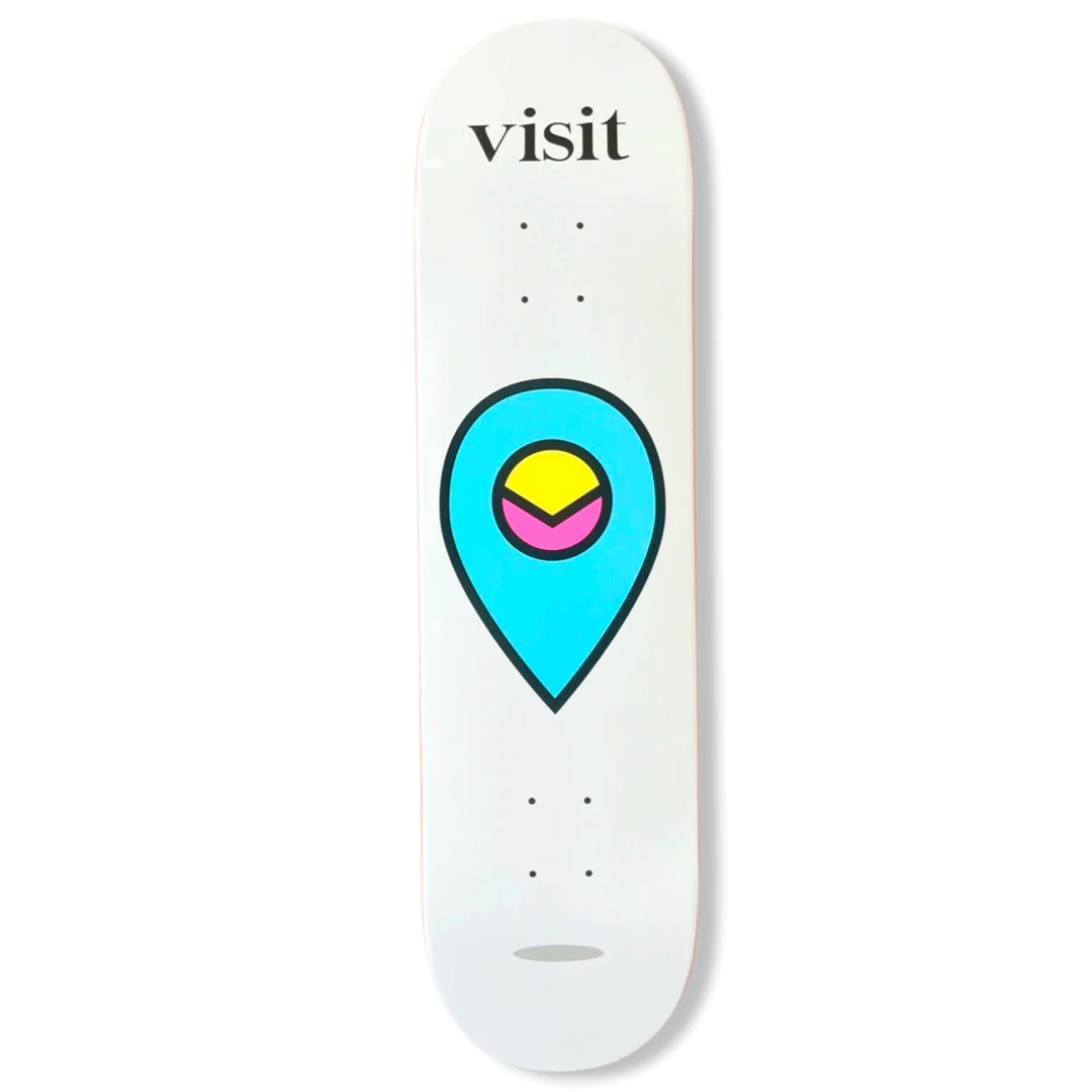 Visit Logo Skateboard Deck 8.5"