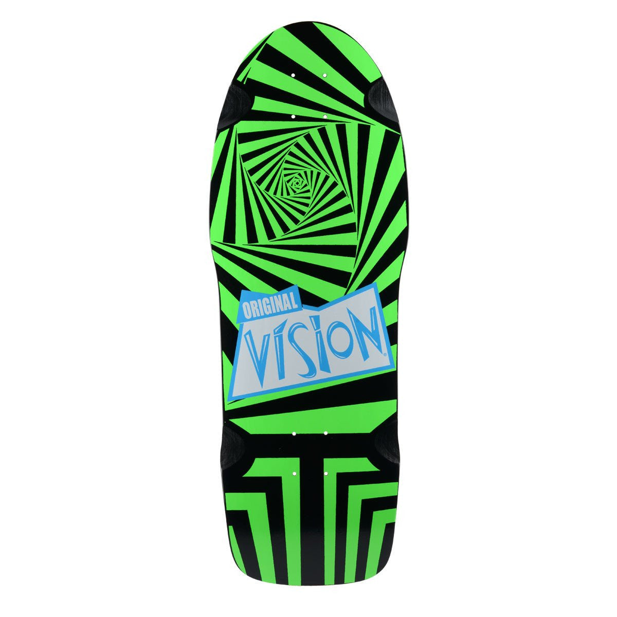 Vision Original Black Green Old School Skateboard Deck 10"