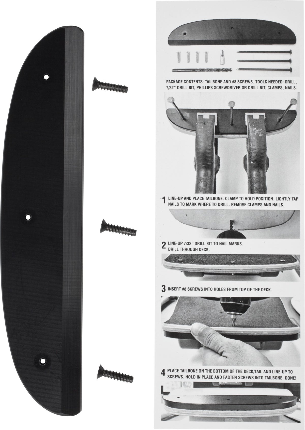 Powell Peralta Tailbone Protetor de Tail Black 8"