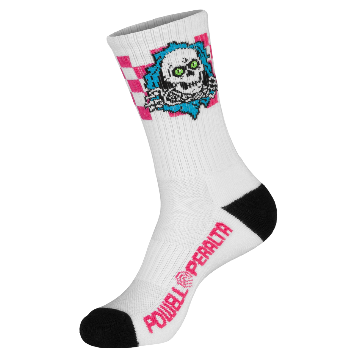 Powell Peralta Ripper Checker Socks - Blue Pink White