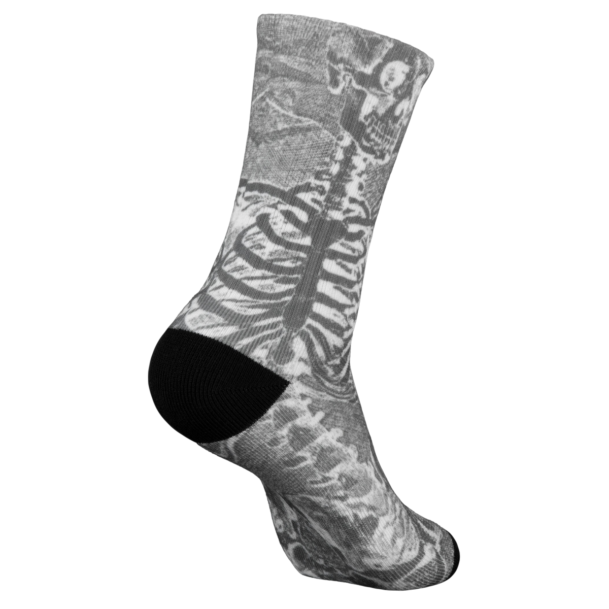 Meias Powell Peralta Skeleton Poly Blend - Charcoal