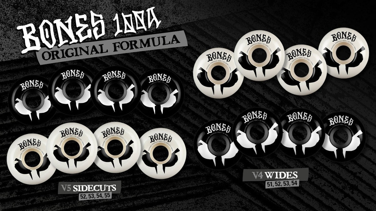Bones 100s 17 Formula V4 Wide White Wheels - 52mm