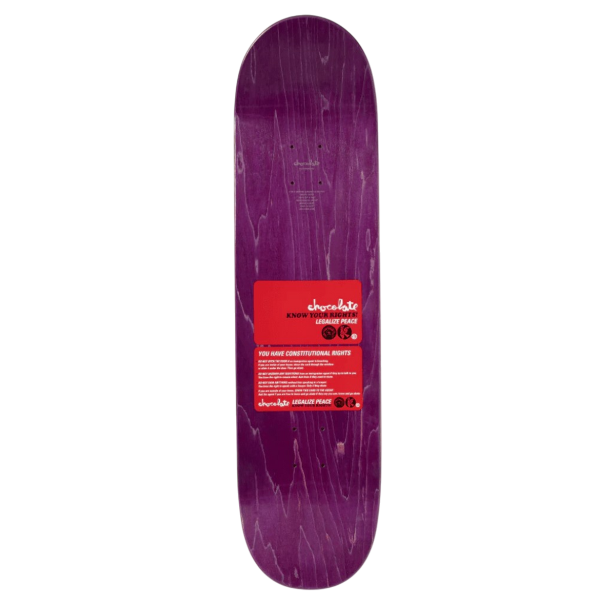 Chocolate Erik Herrera Know Your Rights Skateboard Deck 8.375"