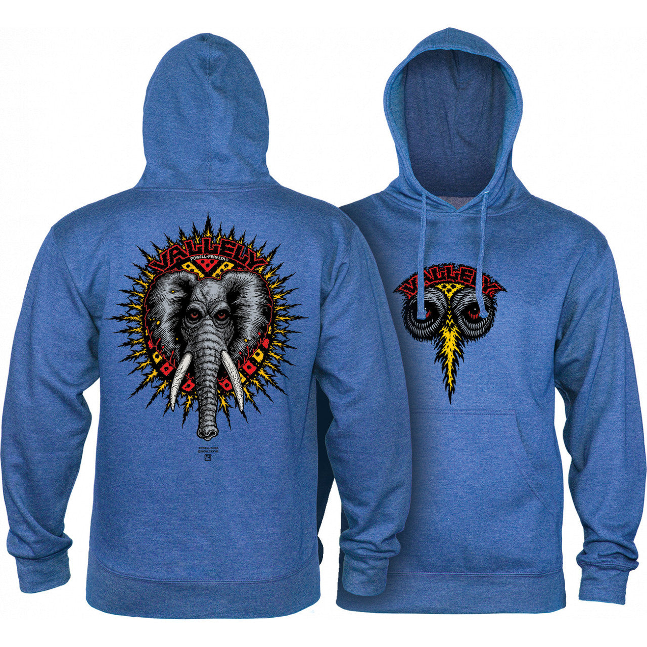 Sweatshirt Hoodie Powell Peralta Mike Vallely Elephant - Royal Heather