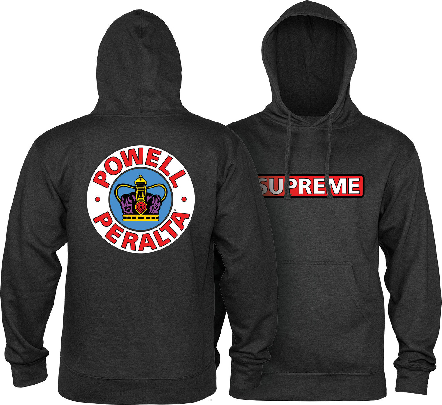 Sweatshirt Hoodie Powell Peralta Supreme - Charcoal Heather
