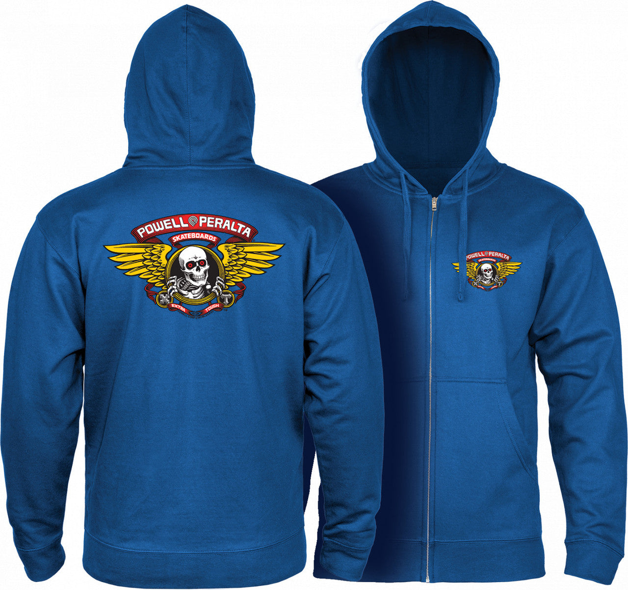Sweat Hood Zip Powell Peralta Winged Ripper - Royal Blue