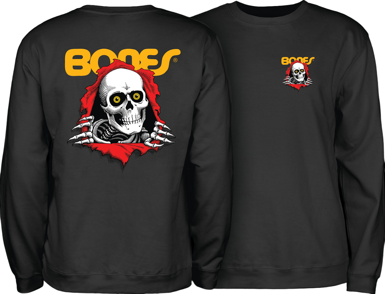 Powell Peralta Ripper Midweight Crewneck Sweatshirt - Black