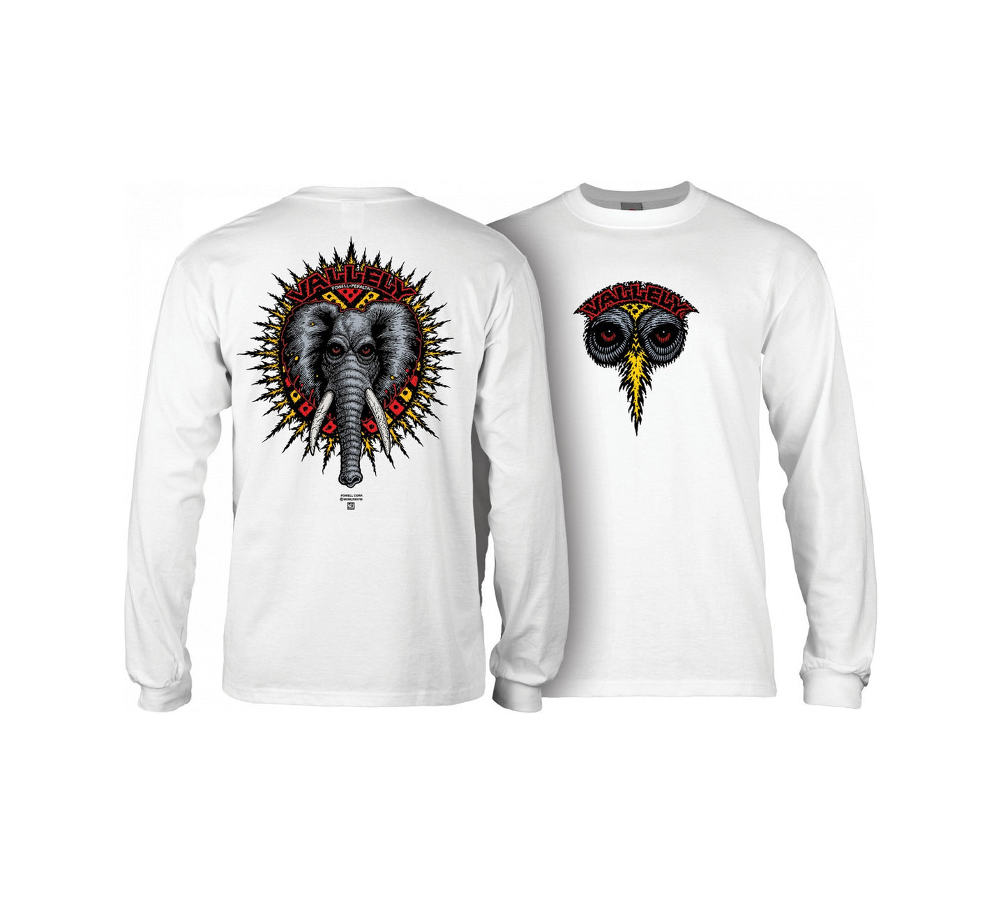 Powell Peralta Mike Vallely Elephant II Longsleeve White