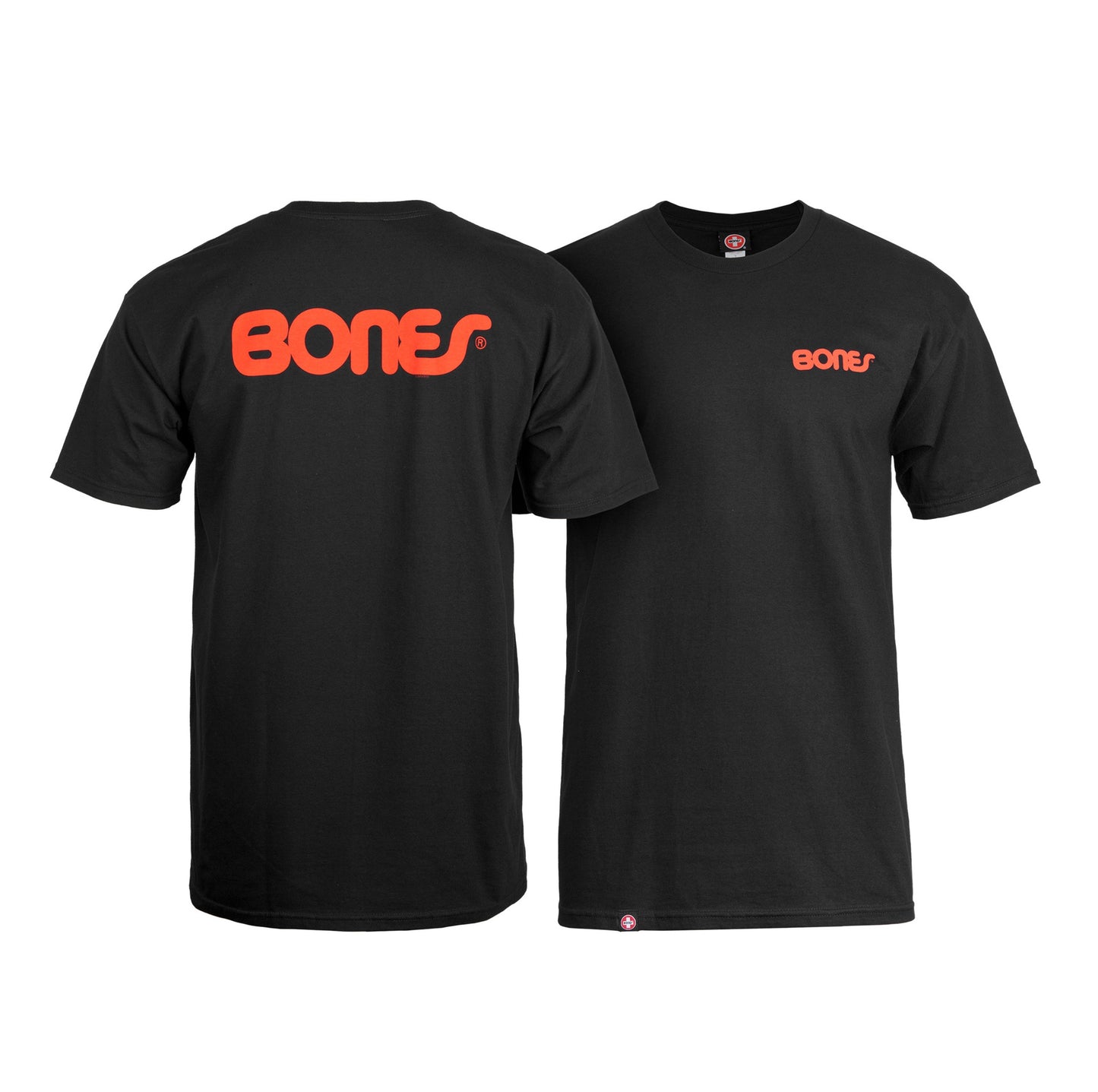 T-Shirt Bones Swiss Text - Black