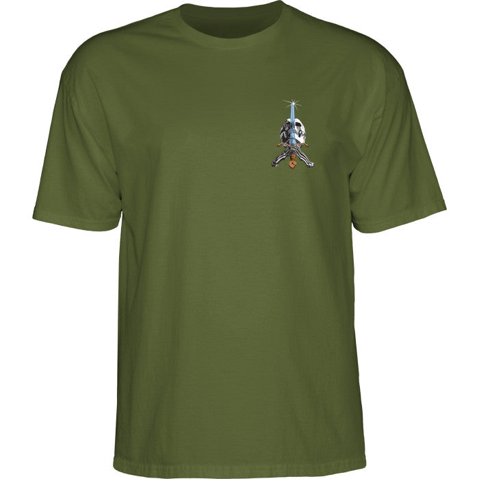 Powell Peralta Skull & Sword T-Shirt - Military Green