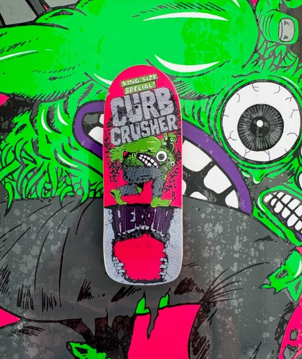 Custom Pro X Heroin Skateboards Curb Crusher Fingerboard Complete