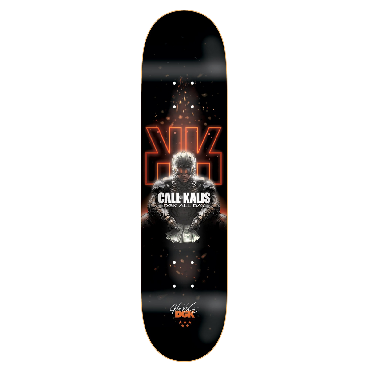 DGK Kalis All Night Skateboard Deck 7.8"