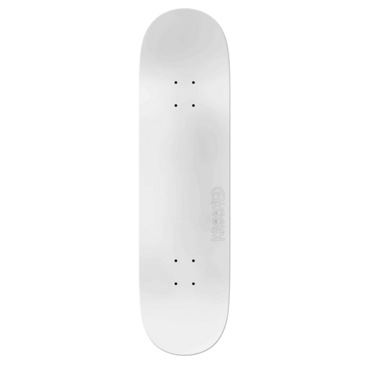 Krooked Eyes Team White Skateboard Deck 8.06"