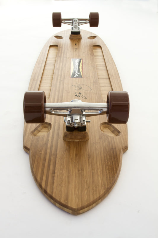 Hamboards Pinger Bamboo Natural Complete SurfSkate 67"