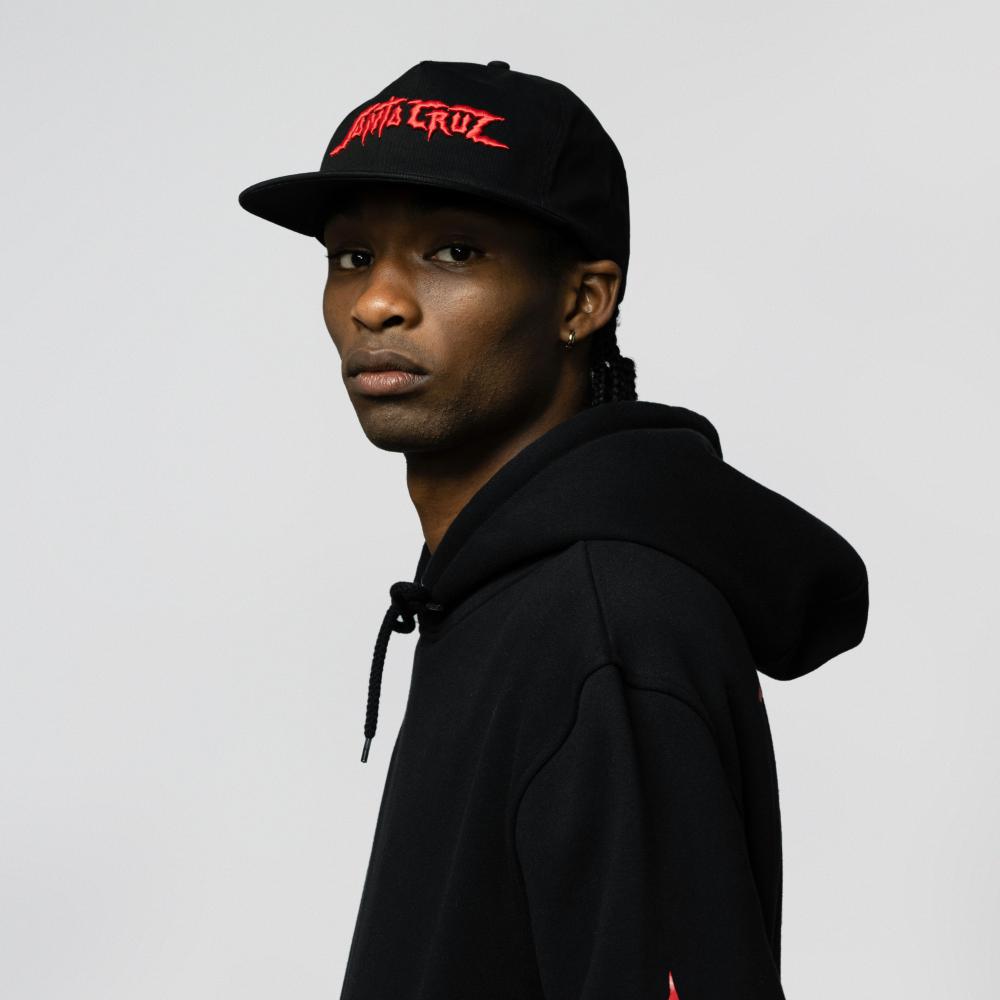 Santa Cruz Dungeon Strip Black Snapback Cap