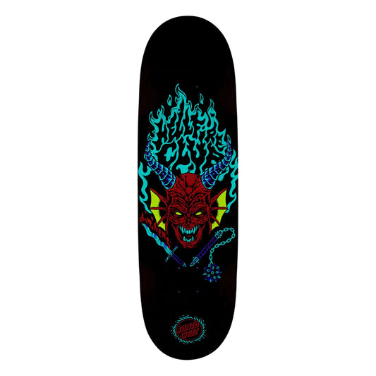 Santa Cruz Stranger Things Hellfire Club Flames Skateboard Deck 9.0 "