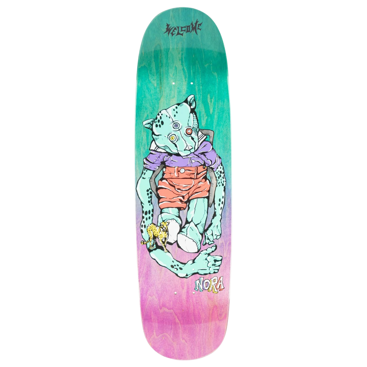 Welcome Nora Vasconcellos Teddy on Sphynx Skateboard Deck 8.8"