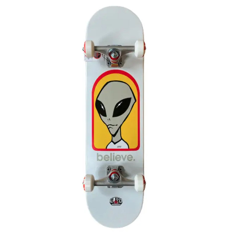 Skate Completo Alien Workshop Believe White 8.0"