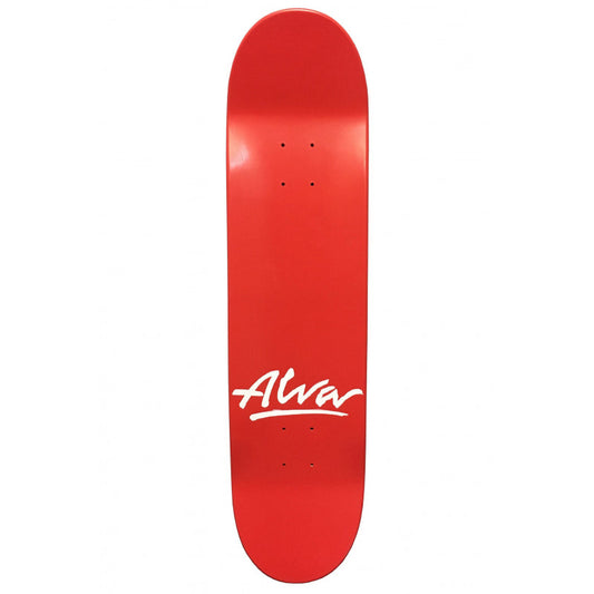ALVA Scratch Red Skateboard Deck 8.0" (Signed)