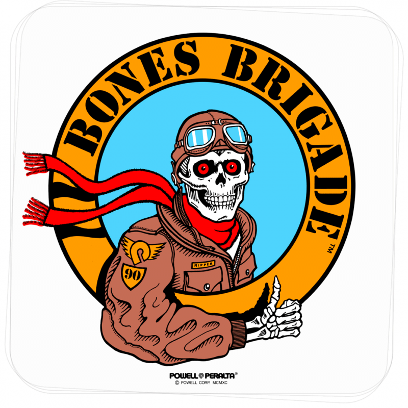 Autocolantes Powell Peralta Bones Brigade® Ripper Pilot - 4.5" x 4.5"