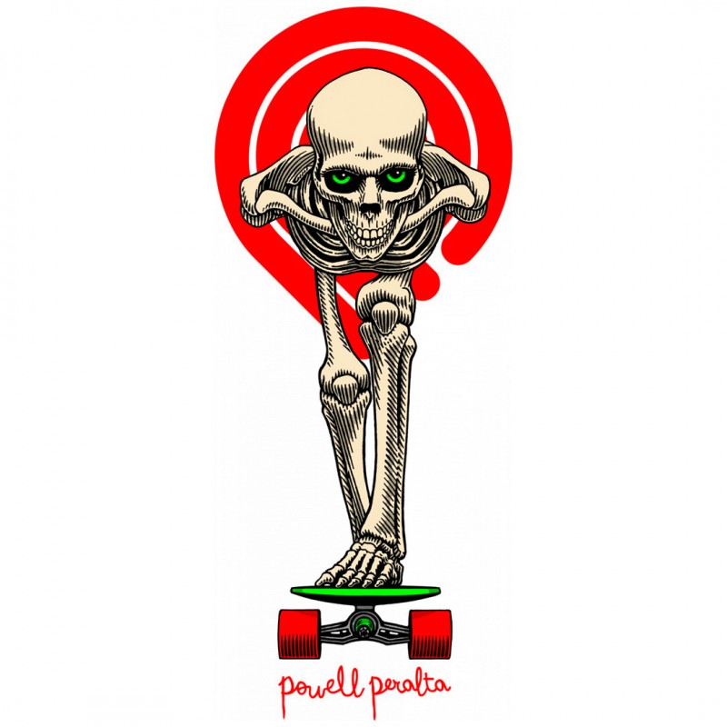 Powell Peralta Tucking Skeleton Stickers - 3.65"