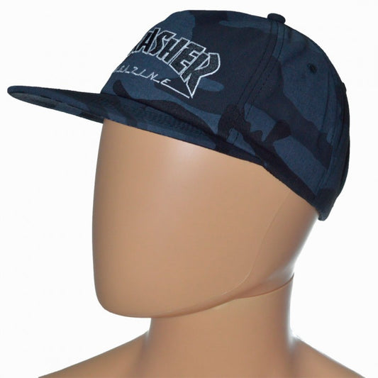 Thrasher Outlined Camo Cap Black/Blue