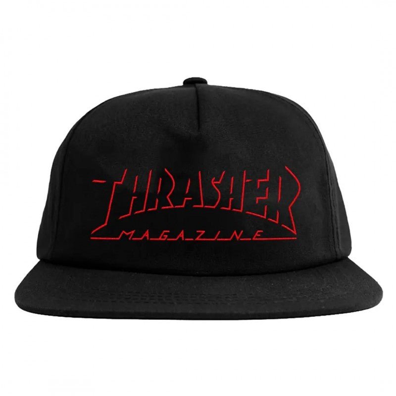 Thrasher Shadow Mag Logo Snapback Cap - Black