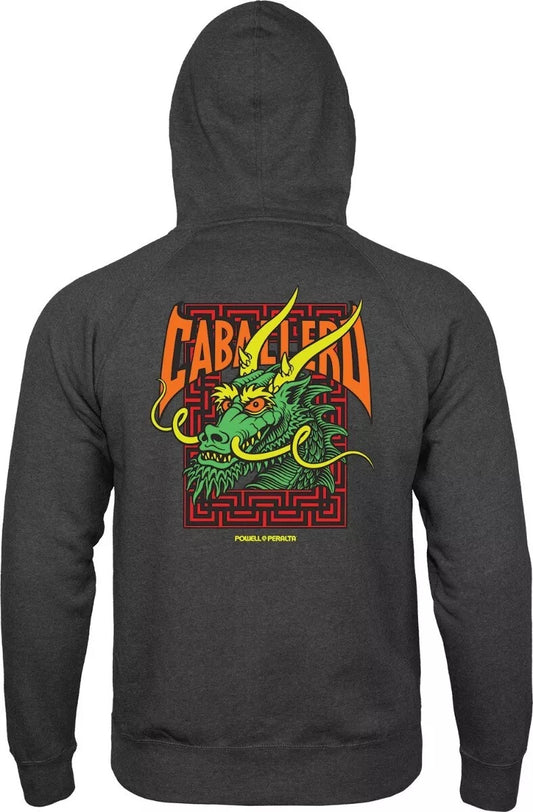 Sweat Hood Zip Powell Peralta Caballero Street Dragon - Charcoal Heather