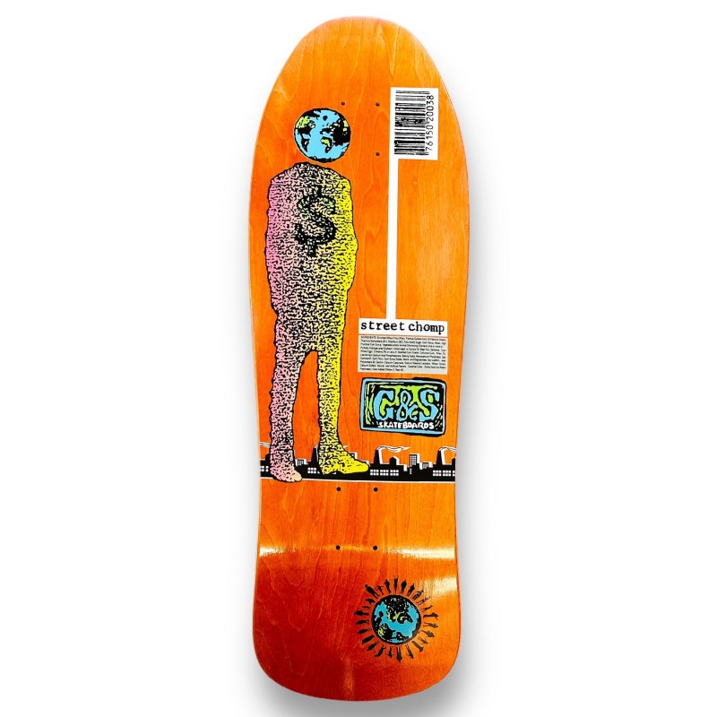 Gordon and Smith 1989 Street Chomp Orange Skateboard Deck 10