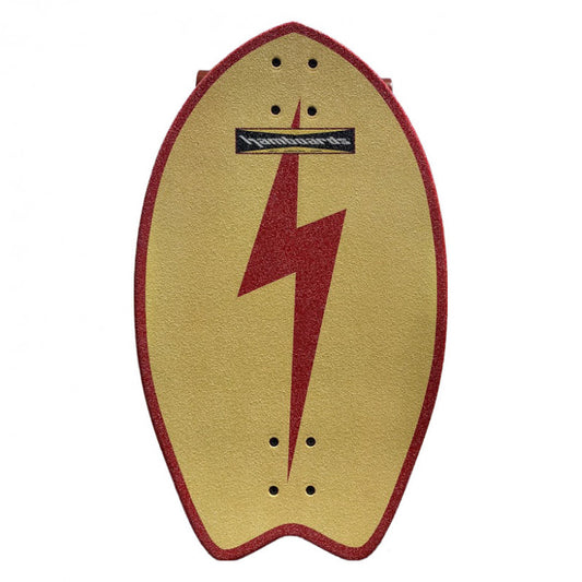 Hamboards Biscuit Red Bolt Shortboard Complete SurfSkate 24"