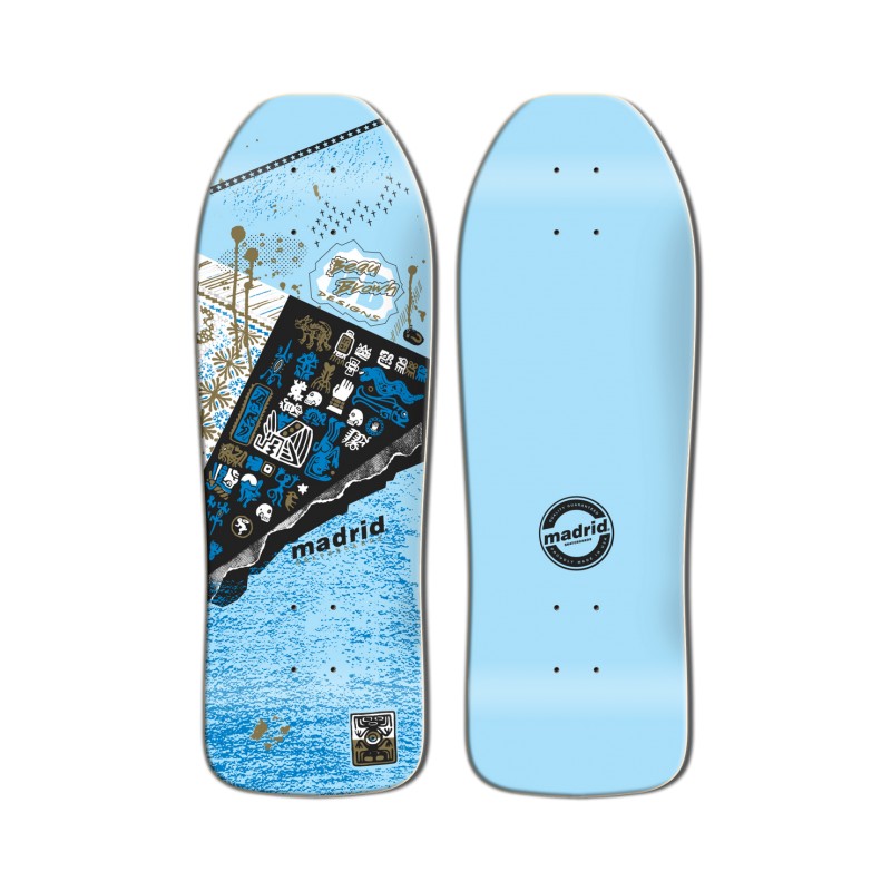 Madrid Beau Brown Mayan Old School Skateboard Deck 10"