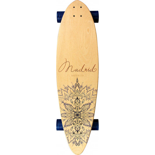 Madrid Blunt Mandala Pin Tail Longboard Complete 36 "