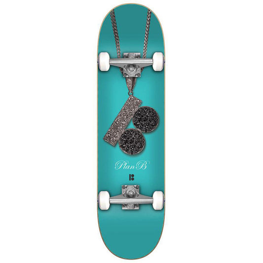 Plan B Team Chain Blue Complete Skateboard 8.0 "