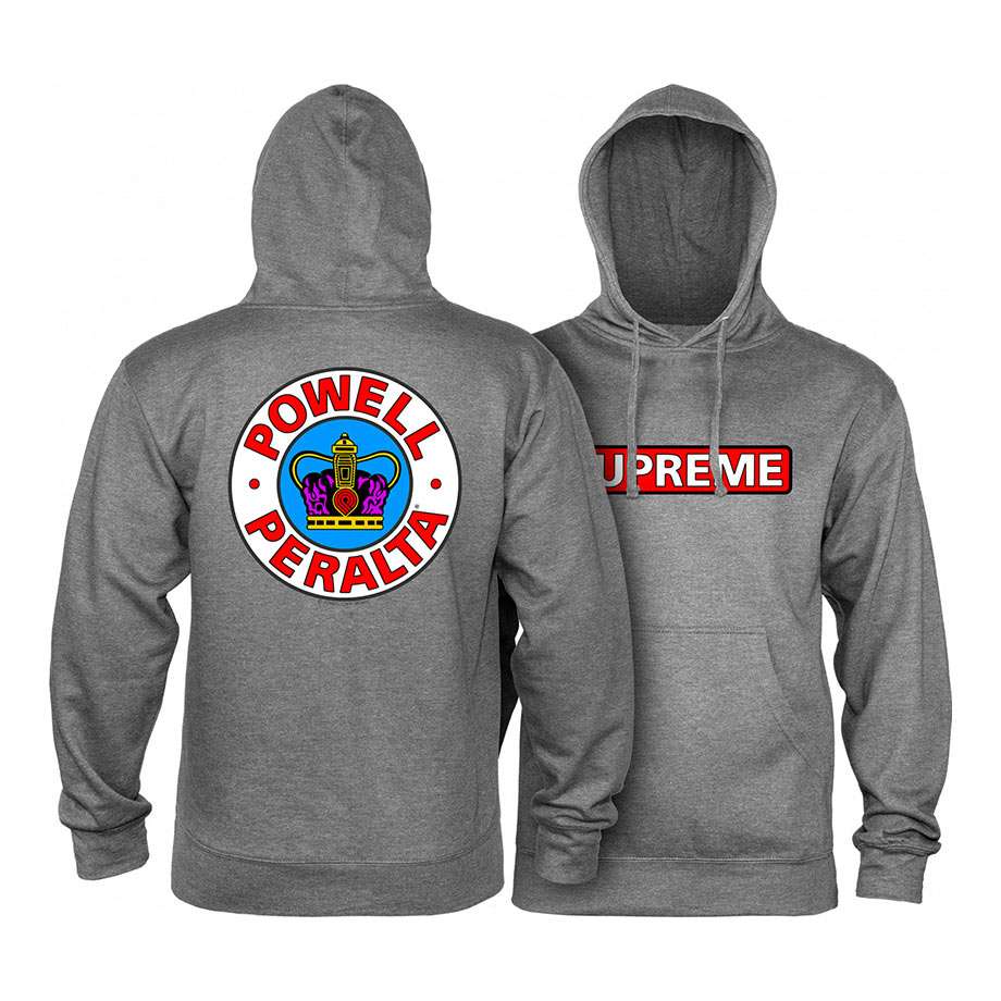 Sweat Hood Powell Peralta Supreme - Gunmetal Heather