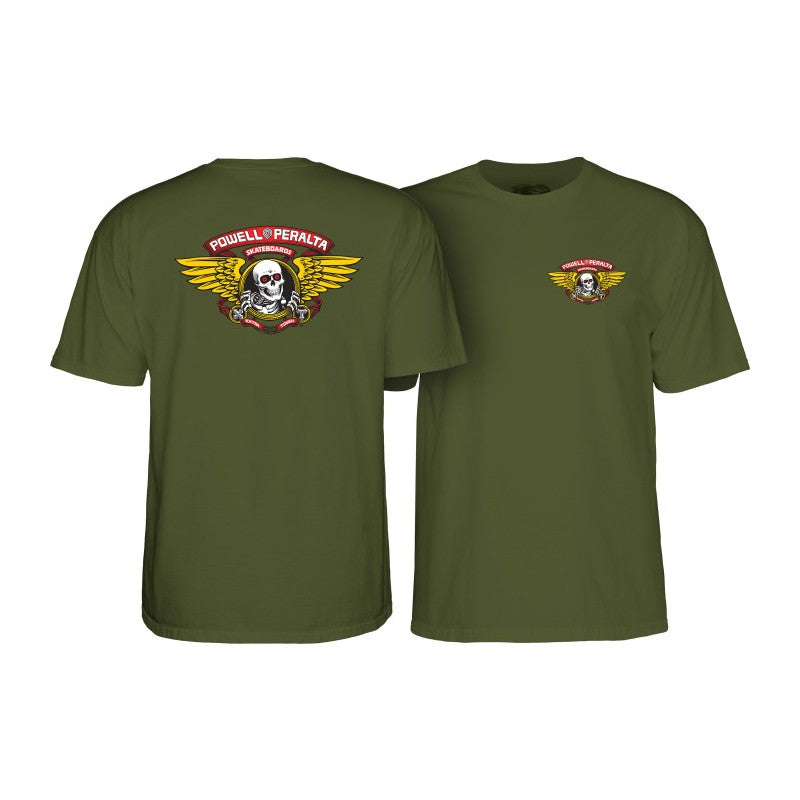 Powell Peralta Winged Ripper T-Shirt - Military Green