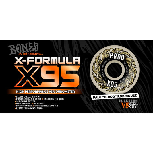 Rodas Bones Paul Rodriguez P-Rod X-Formula™ (XF) V5 Sidecut - 54mm 95A