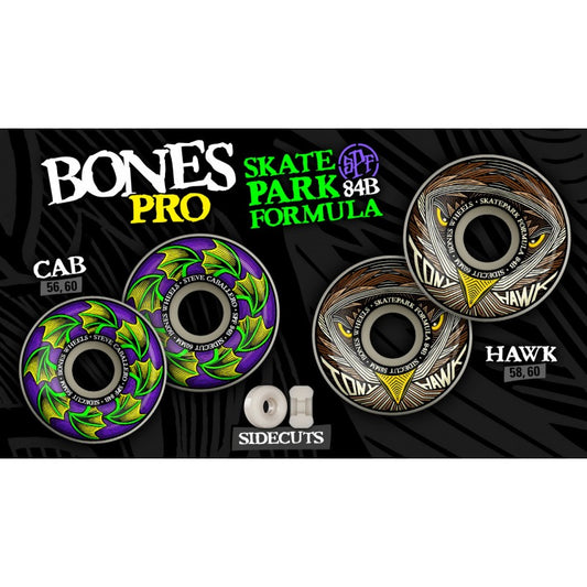 Rodas Bones Tony Hawk Night Hawk Skatepark Formula™ (SPF) Sidecut - 60mm 104A