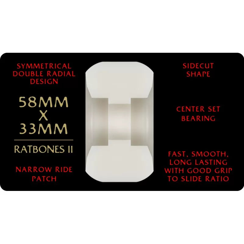 Rodas Powell Peralta Dragon Formula™ (DF) Ratbones II - 58mm x 33mm 93A