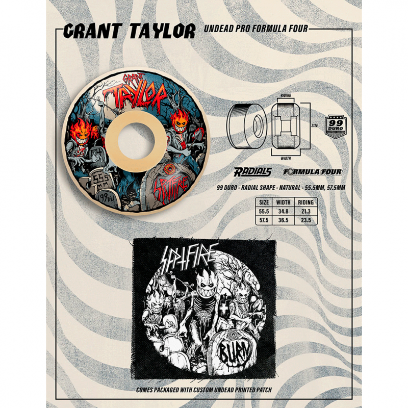 Rodas Spitfire Formula Four Grant Taylor Undead - 57.5mm 99DU